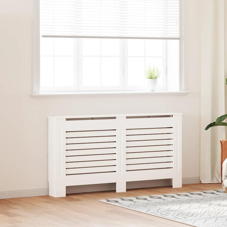 Construction de radiotorom vidaxl 152x19x81,5 cm mdf blanc
