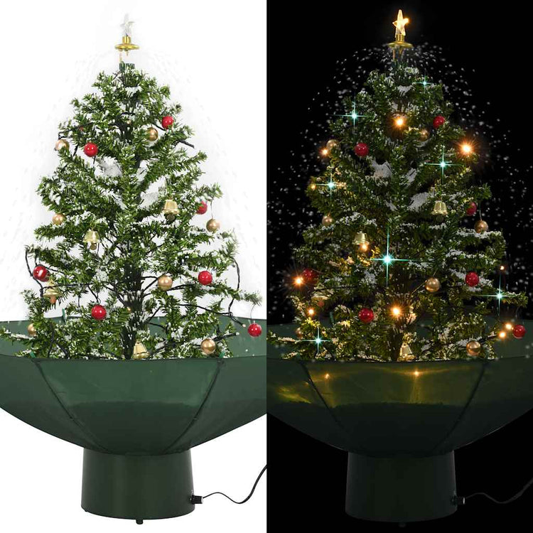 Vidaxl Christmas Snowing avec parapluie 75 cm vert