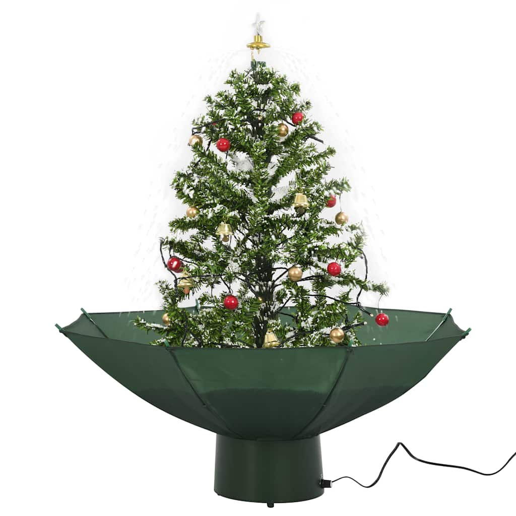 Vidaxl Christmas Snowing avec parapluie 75 cm vert