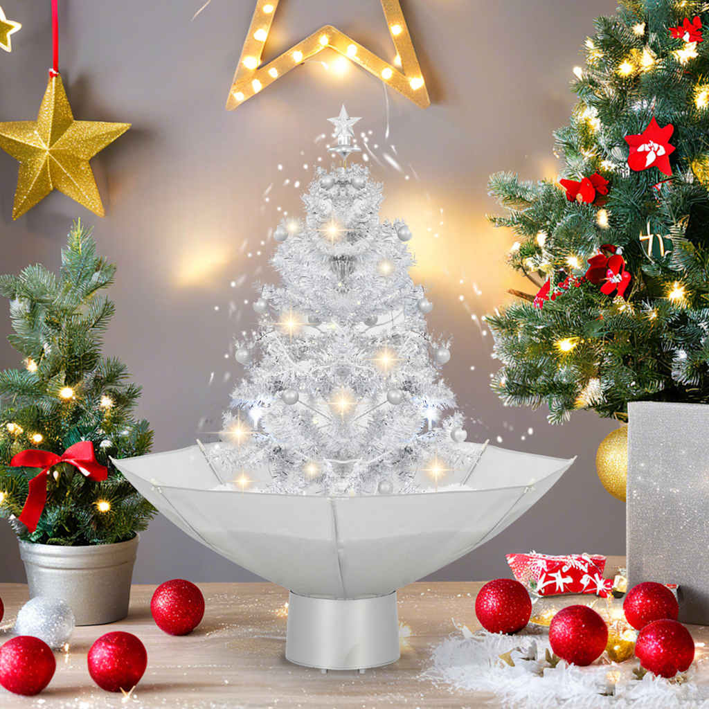 Vidaxl Christmas Snowing avec parapluie 75 cm blanc