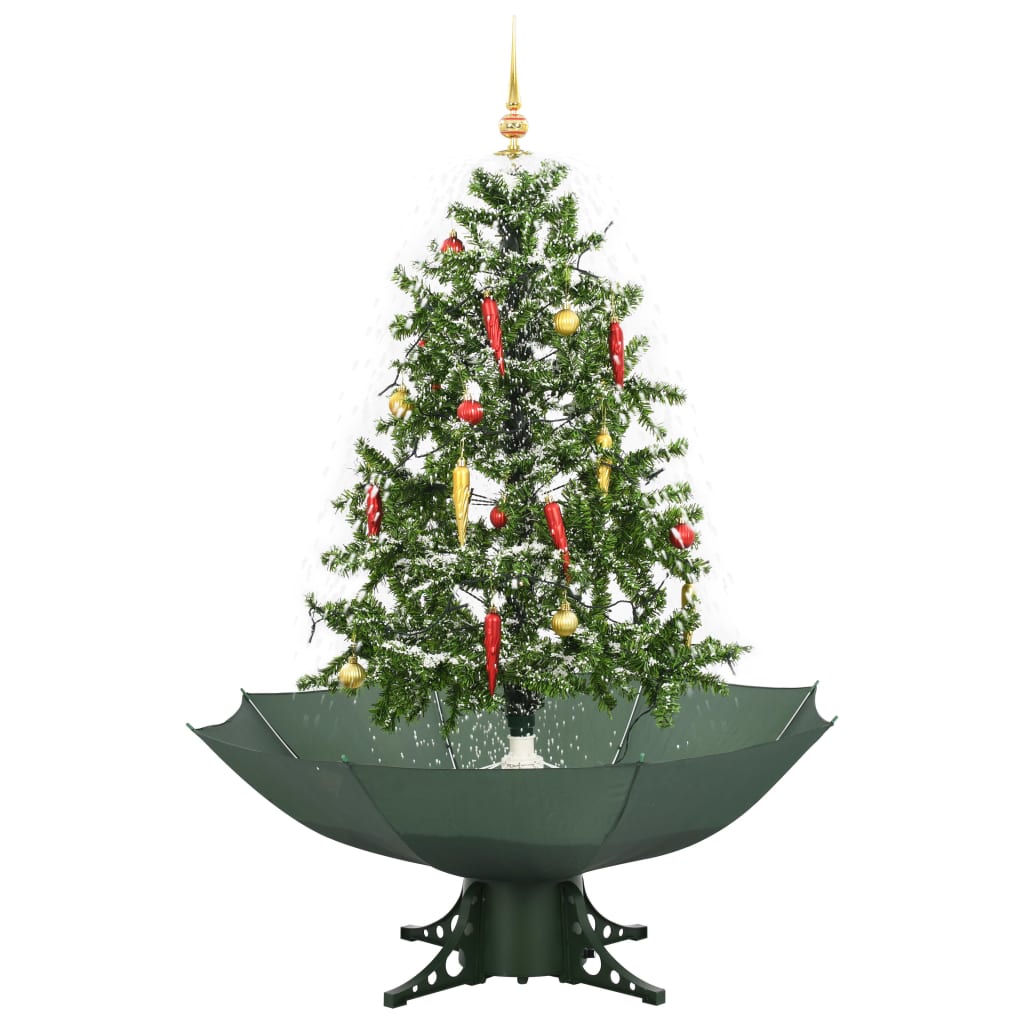 Vidaxl Christmas Snowing avec parapluie de 140 cm vert