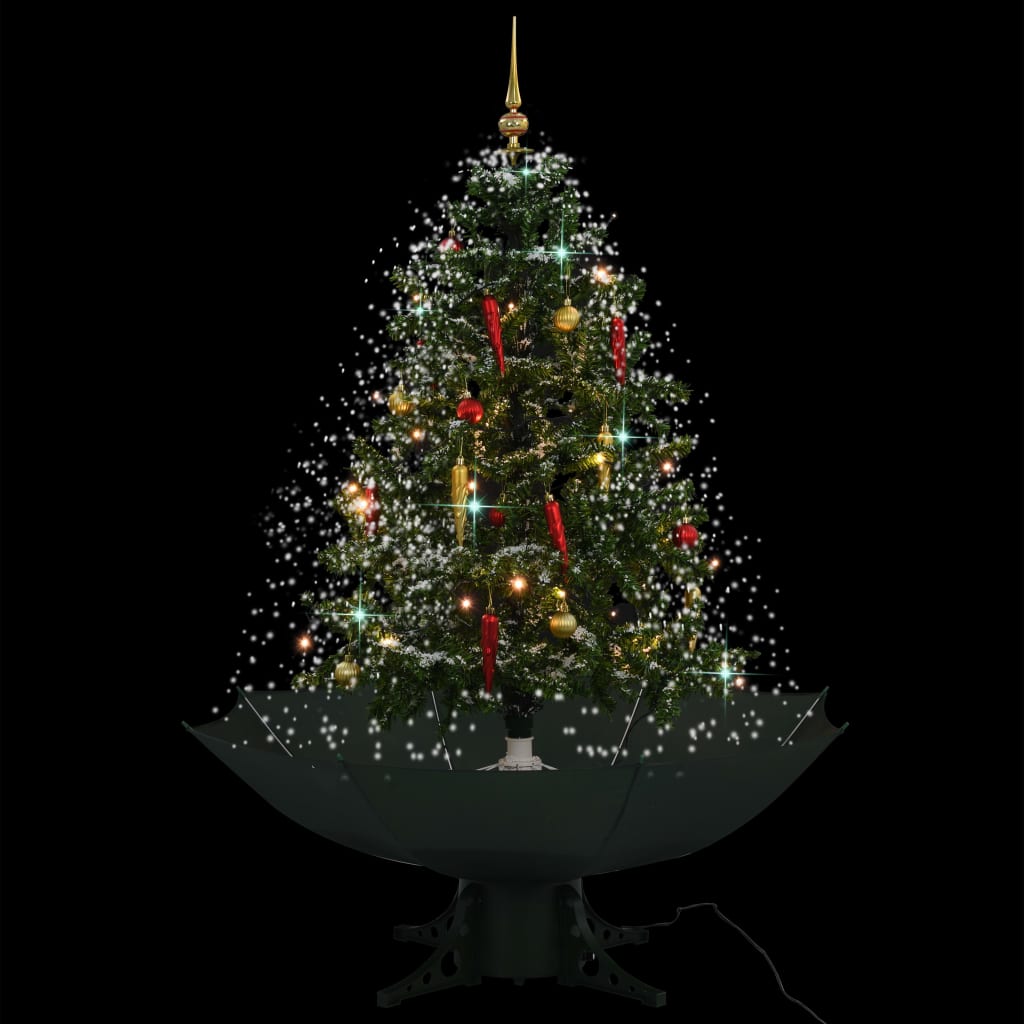 Vidaxl Christmas Snowing avec parapluie de 140 cm vert