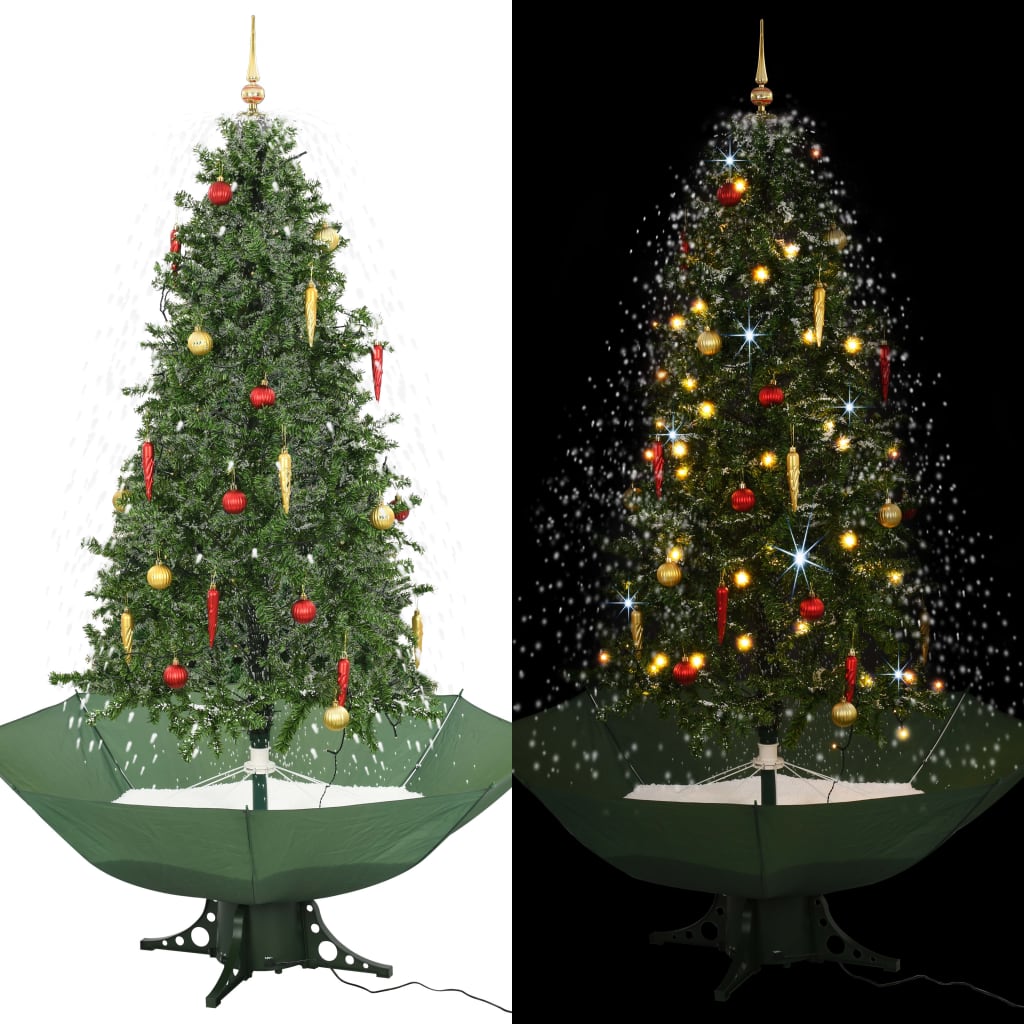 Vidaxl Christmas Snowing avec parapluie 190 cm vert
