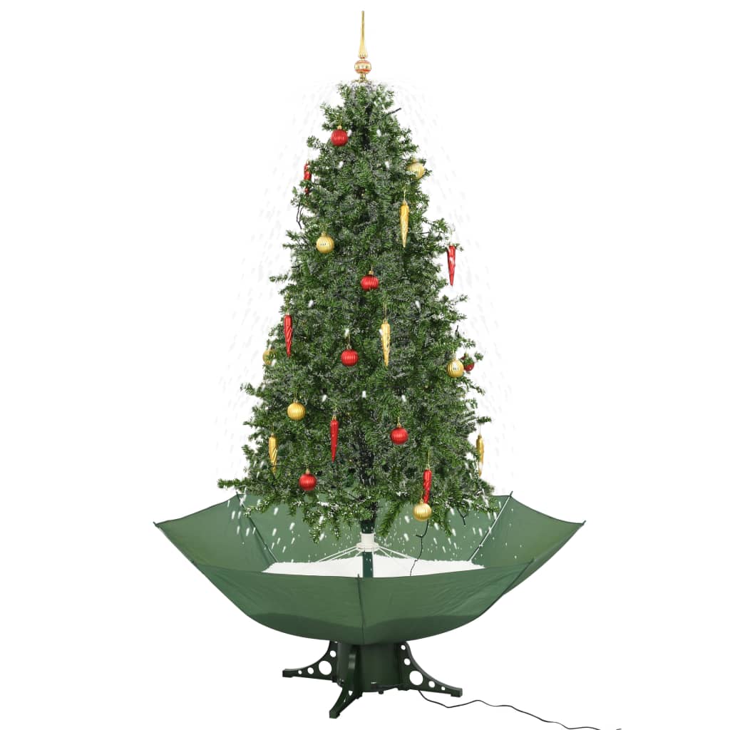 Vidaxl Christmas Snowing avec parapluie 190 cm vert