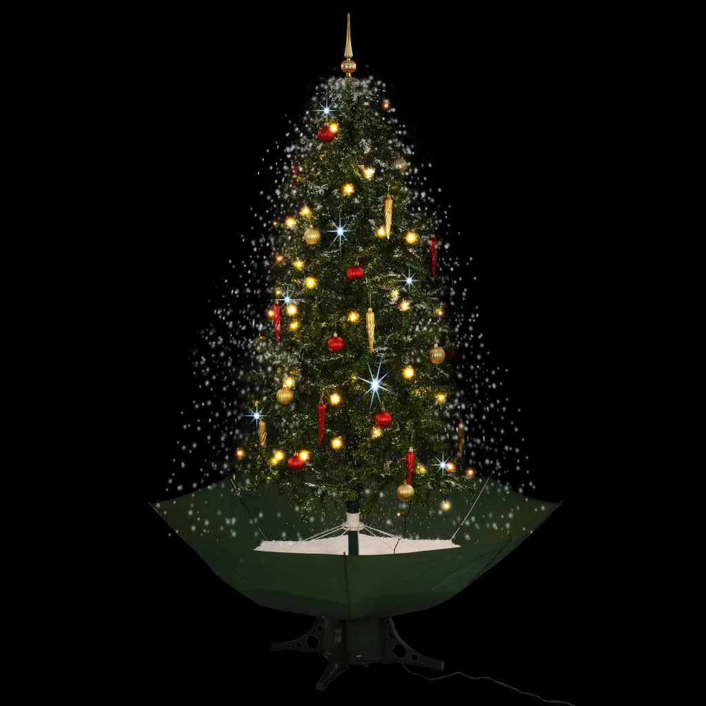 Vidaxl Christmas Snowing avec parapluie 190 cm vert