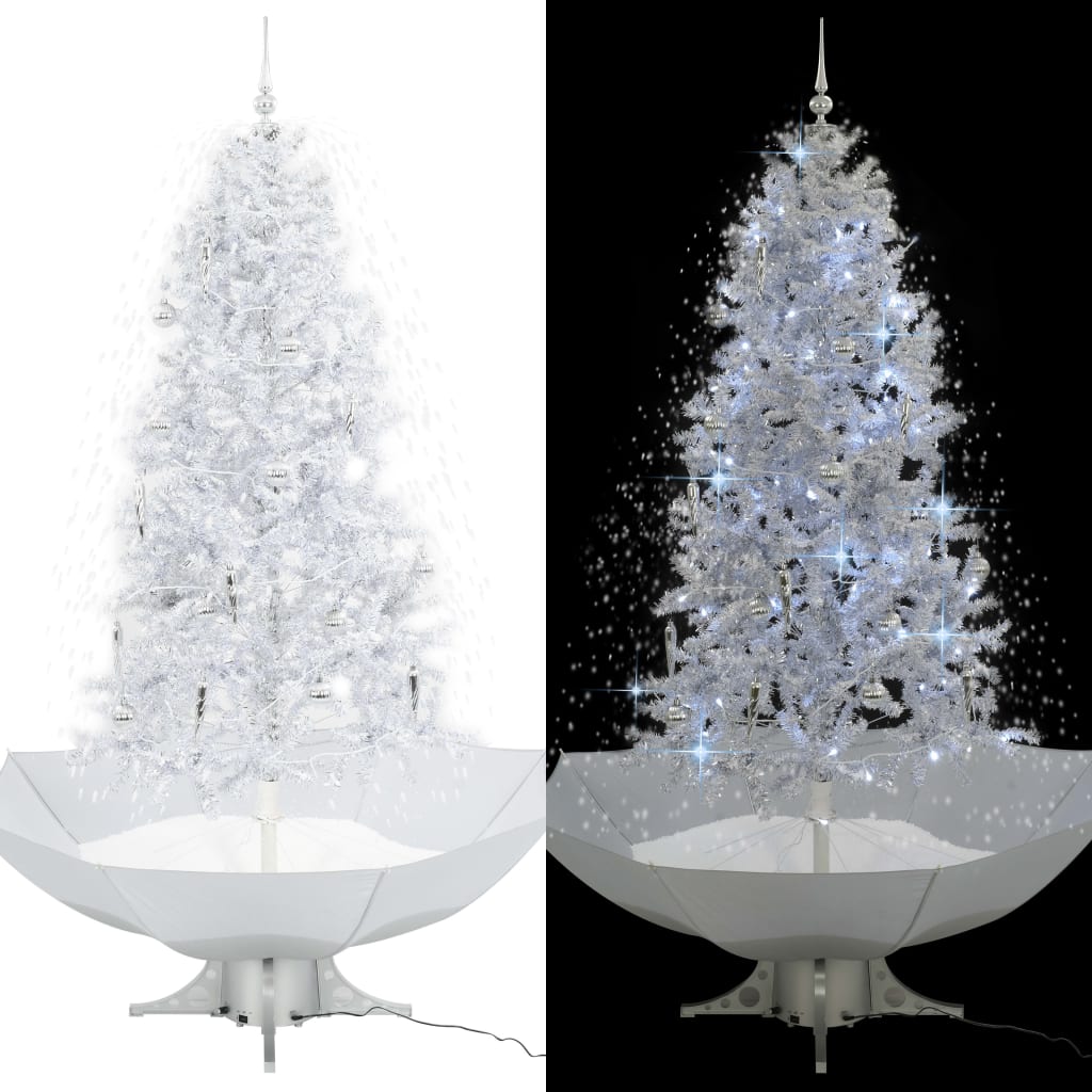 Vidaxl Christmas Snowing avec parapluie 190 cm blanc