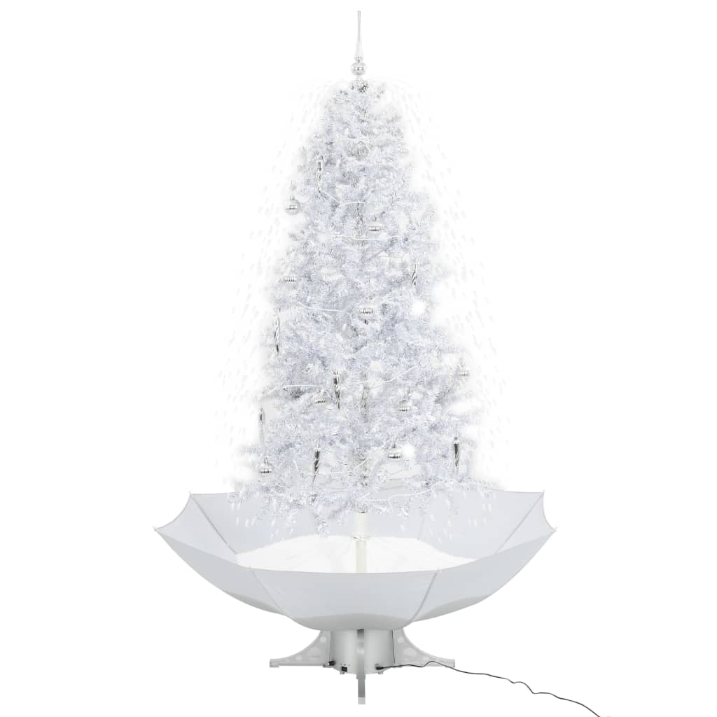 Vidaxl Christmas Snowing avec parapluie 190 cm blanc