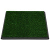 Vidaxl Toilette pour animaux de compagnie avec poubelle et herbe artificielle 64x51x3 cm vert