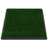 Vidaxl Toilet pour animaux de compagnie avec poubelle et herbe artificielle 76x51x3 cm vert