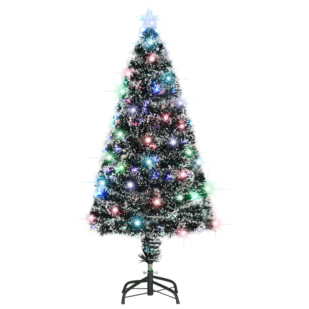 Arbre de Noël vidaxl avec LED et standard de fibre optique de 120 cm