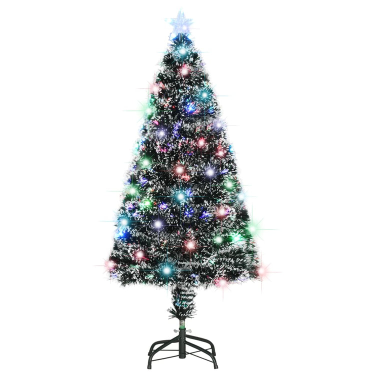 Arbre de Noël vidaxl avec LED et standard de fibre optique de 120 cm