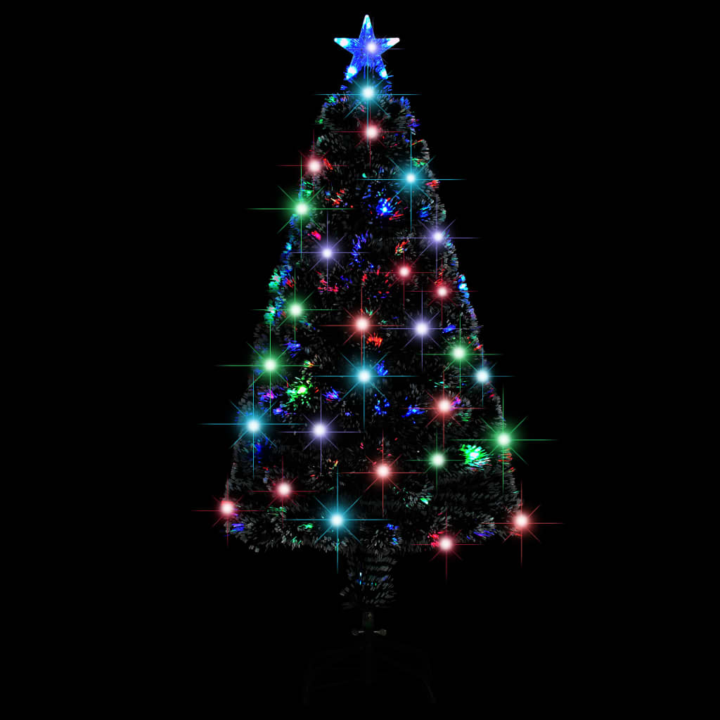 Arbre de Noël vidaxl avec LED et standard de fibre optique de 120 cm