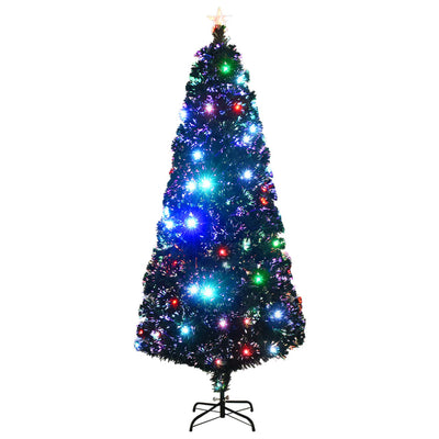 Arbre de Noël vidaxl avec LED et standard 210 cm à fibre optique