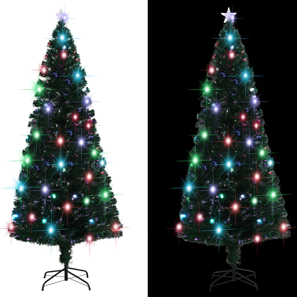 Arbre de Noël vidaxl avec LED et standard 210 cm à fibre optique