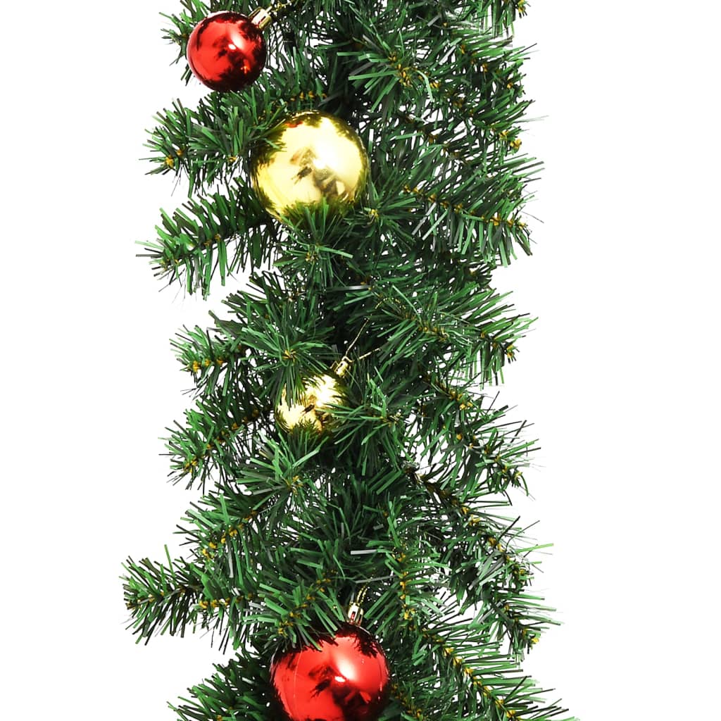Vidaxl Garland de Noël décoré de balles de Noël 5 m