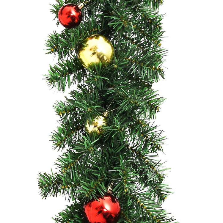 Vidaxl Garland de Noël décoré de balles de Noël 5 m