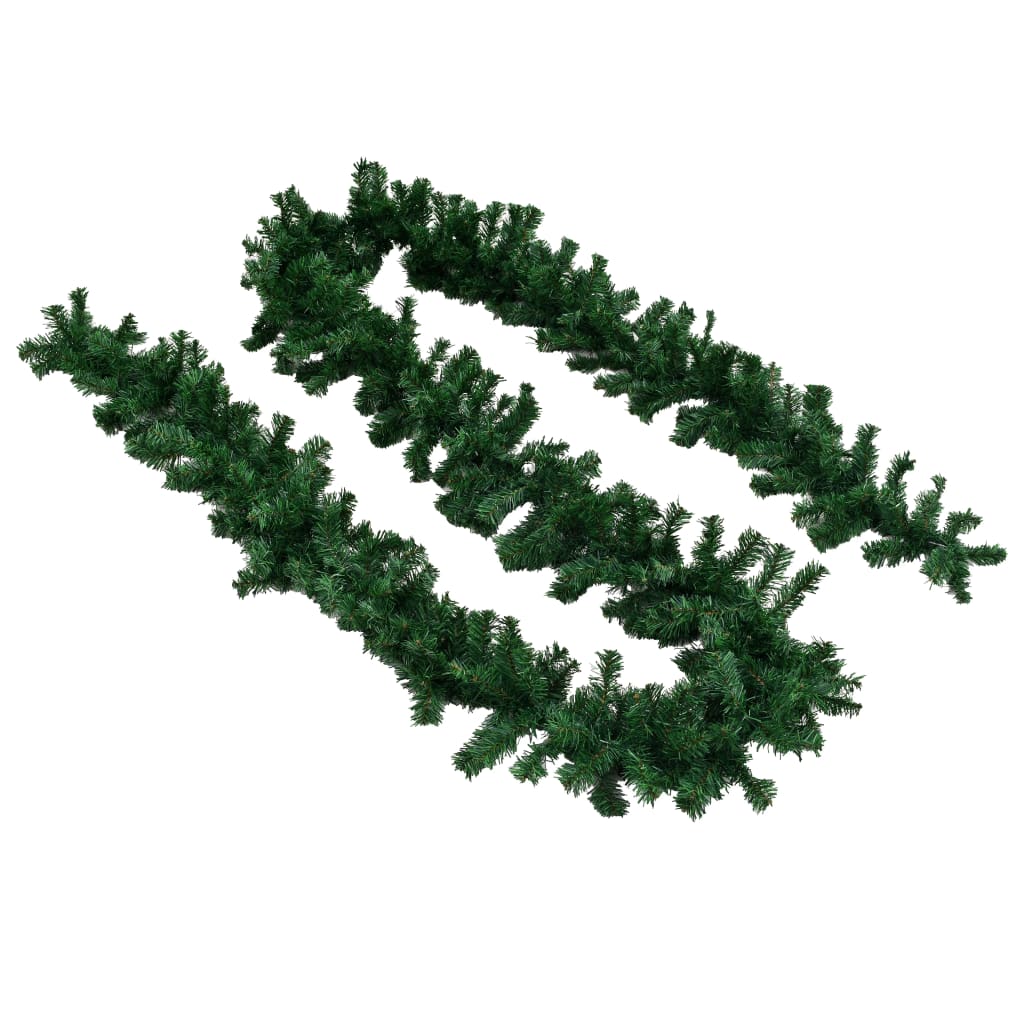Vidaxl Christmas Garlands 4 ST 270 cm PVC Green
