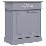 Vidaxl Shoe Cabinet 50x28x58 cm Paulowniahout Gray - afbeelding 2