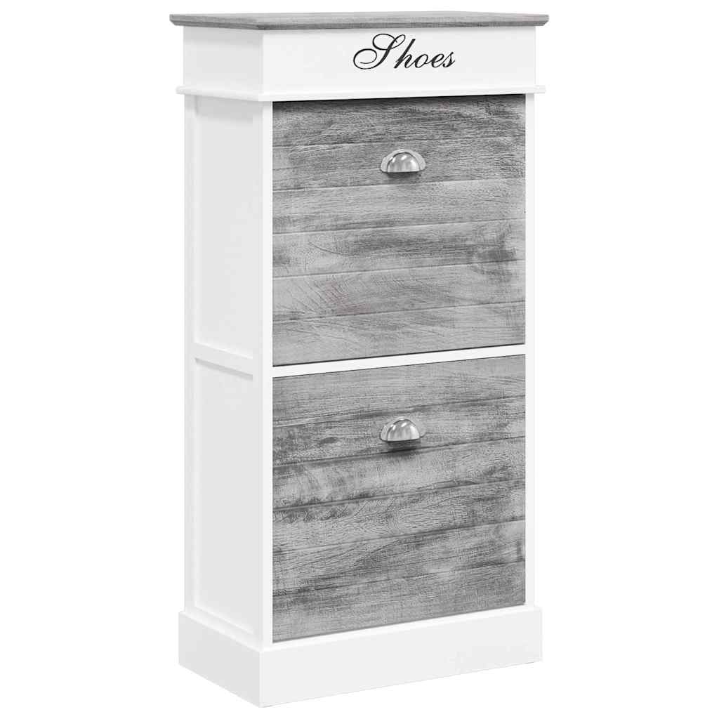 Armoire à chaussures Vidaxl 50x28x98 cm Paulowniahout Gray