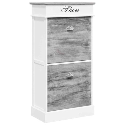 Armoire à chaussures Vidaxl 50x28x98 cm Paulowniahout Gray