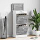 Armoire à chaussures Vidaxl 50x28x98 cm Paulowniahout Gray