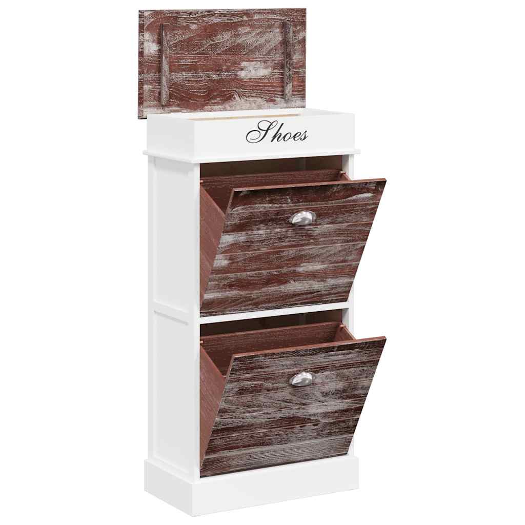Armoire à chaussures Vidaxl 50x28x98 cm Paulowniahout Brown