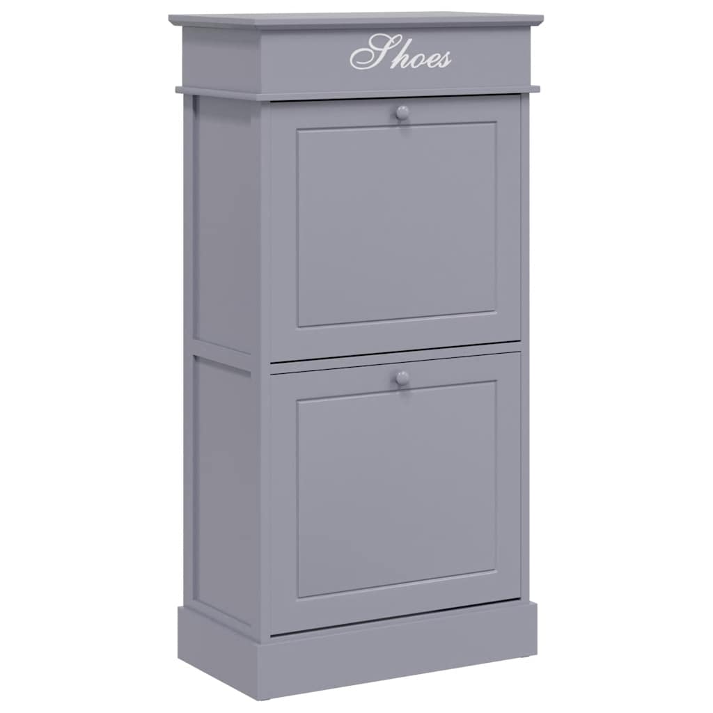 Armoire à chaussures Vidaxl 50x28x98 cm Paulowniahout Gray