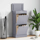 Armoire à chaussures Vidaxl 50x28x98 cm Paulowniahout Gray