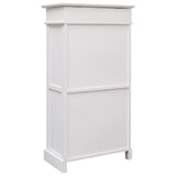 Vidaxl Shoe Cabinet 50x28x98 cm Paulowniahout White - afbeelding 3