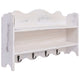 Rack de manteau mural Vidaxl 50x10x30 cm Blanc