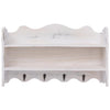Rack de manteau mural Vidaxl 50x10x30 cm Blanc