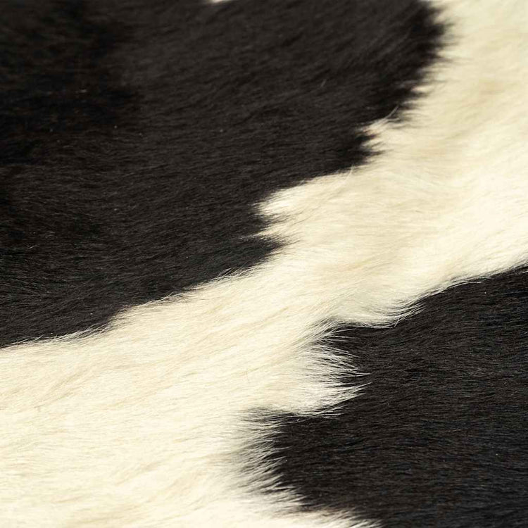 Tapis Vidaxl 150x170 cm Real Beef Skin Black and White