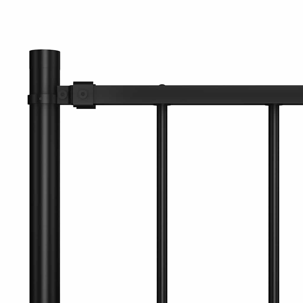 Panneau vidaxl hek avec poteaux de 1,7x1 m en poudre-enveloppe noire