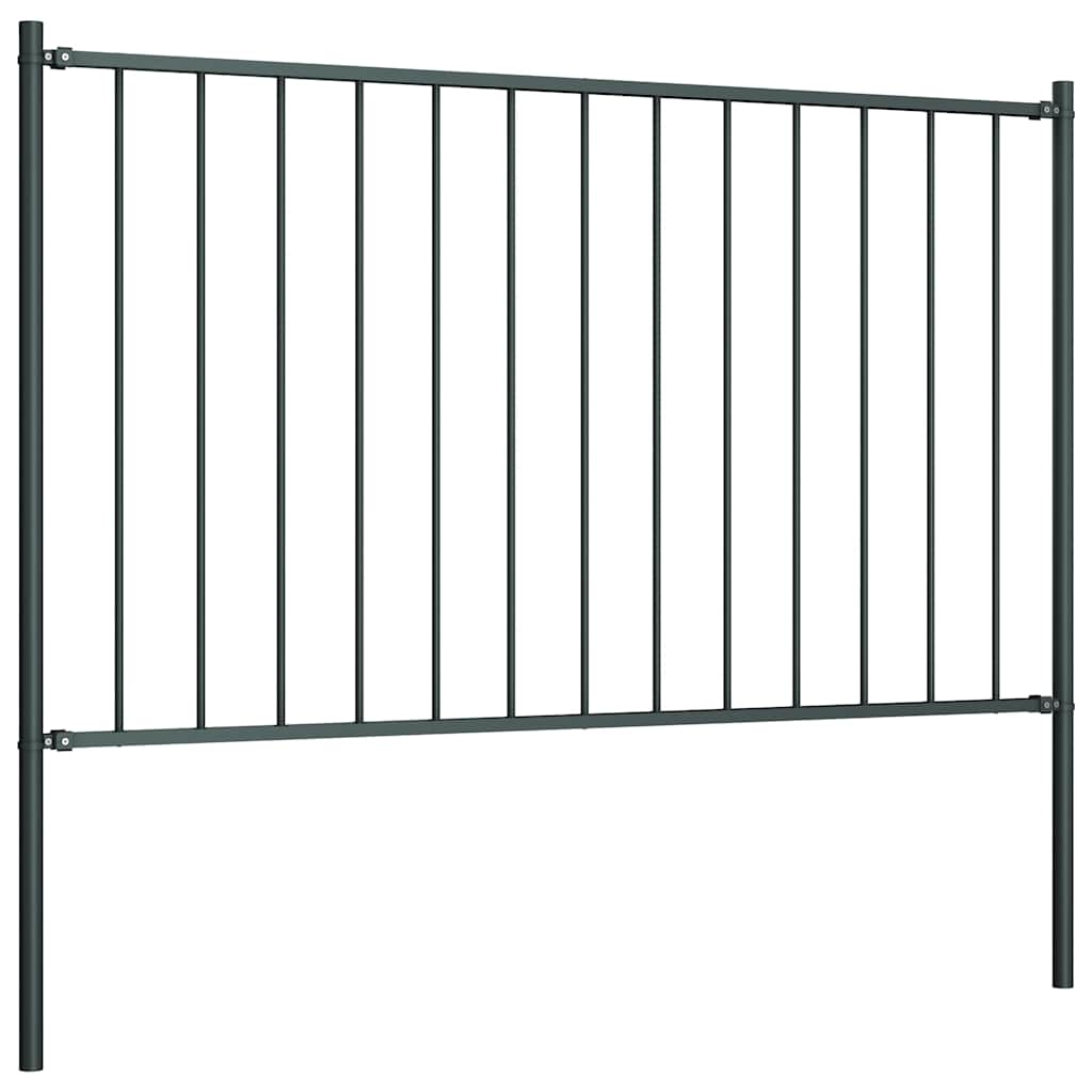 Panneau Vidaxl HEK avec poteaux de 1,7x1 m en poudre-anthracite en acier