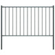 Panneau Vidaxl HEK avec poteaux de 1,7x1,25 m en poudre-anthracite en acier