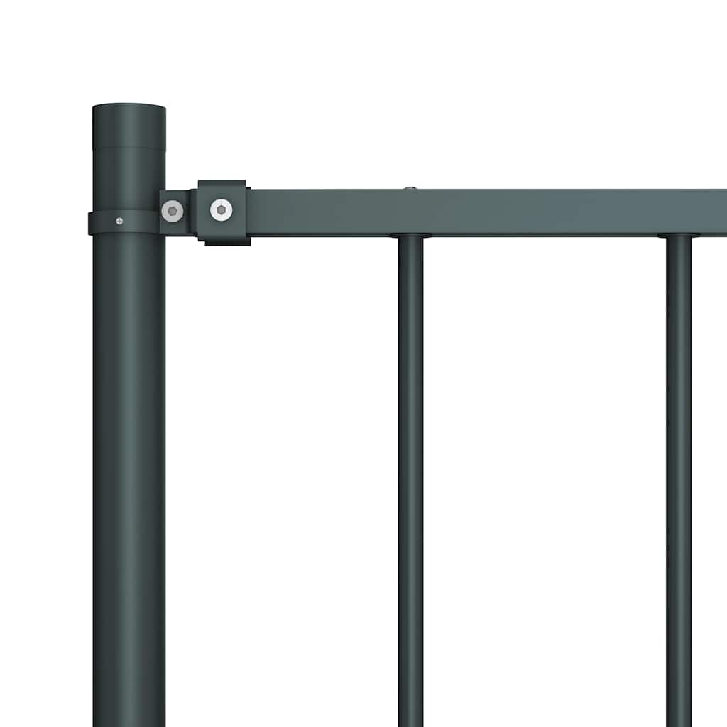 Panneau Vidaxl HEK avec poteaux de 1,7x1,25 m en poudre-anthracite en acier