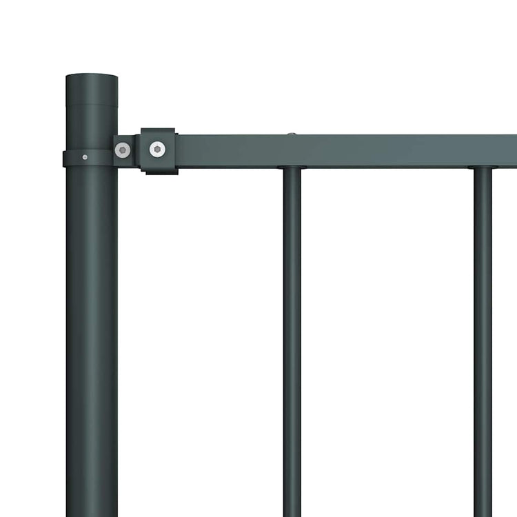 Panneau Vidaxl HEK avec poteaux de 1,7x1,25 m en poudre-anthracite en acier