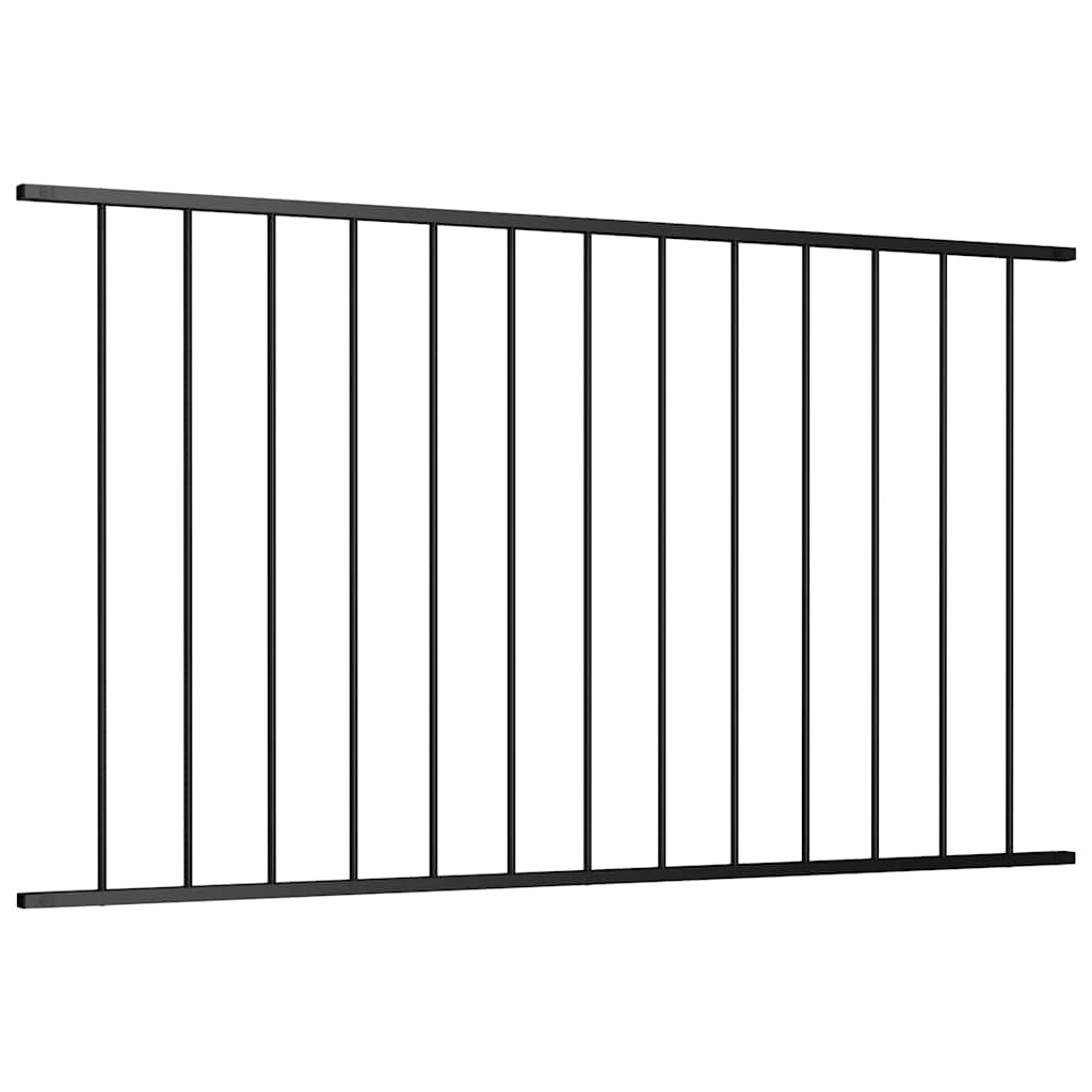 Panneau Vidaxl Hek 1,7x0,75 m en poudre en acier noir