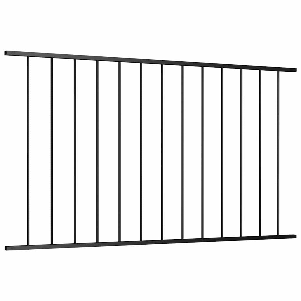 Panneau vidaxl hek 1,7x1 m en poudre en acier noir