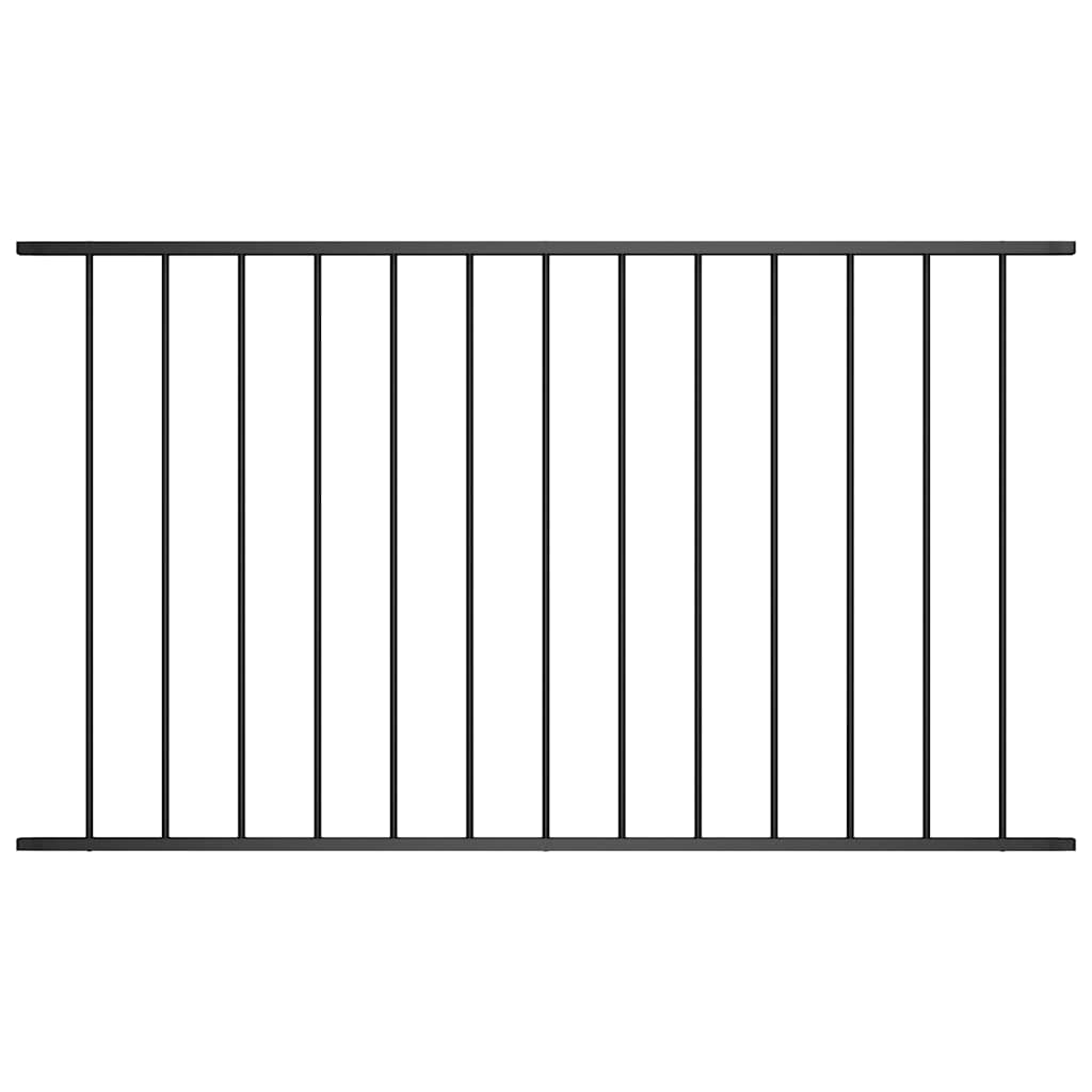 Panneau Vidaxl Hek 1,7x1,25 m en poudre en acier noir