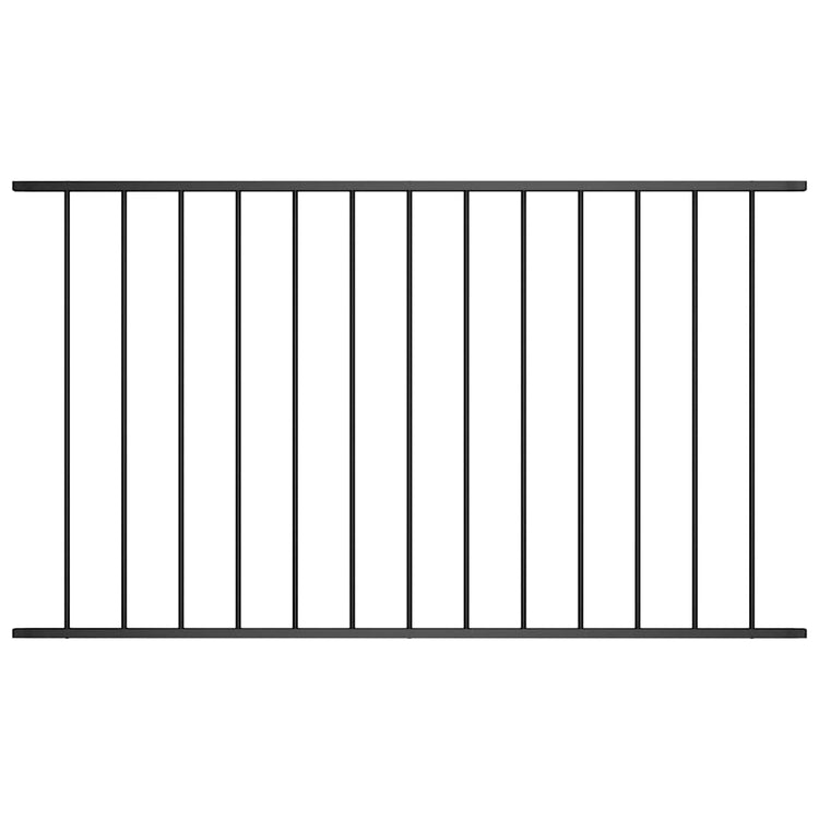 Panneau Vidaxl Hek 1,7x1,25 m en poudre en acier noir
