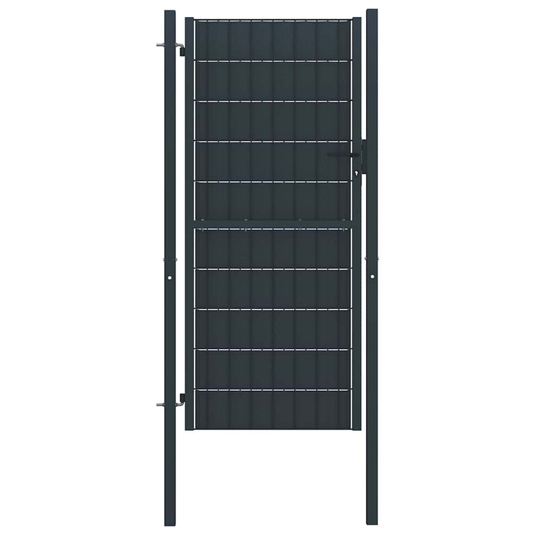 Vidaxl Port 100x124 cm PVC et anthracite en acier -colored