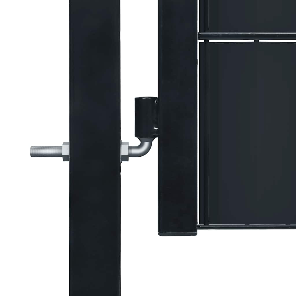 Vidaxl Port 100x124 cm PVC et anthracite en acier -colored