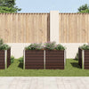 Vidaxl Planter surélevé 160x80x77 cm en acier galvanisé marron en acier