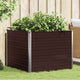 Vidaxl Planter surélevé 100x100x77 cm en acier galvanisé brun