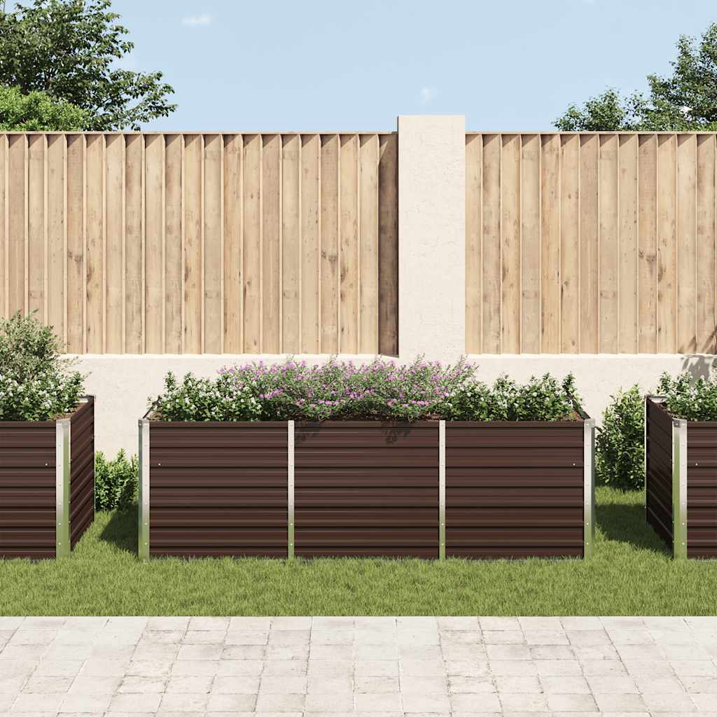 INSERT PLANTER VIDAXL 240X80X77 CM BRORN ACIER GALVANISÉ