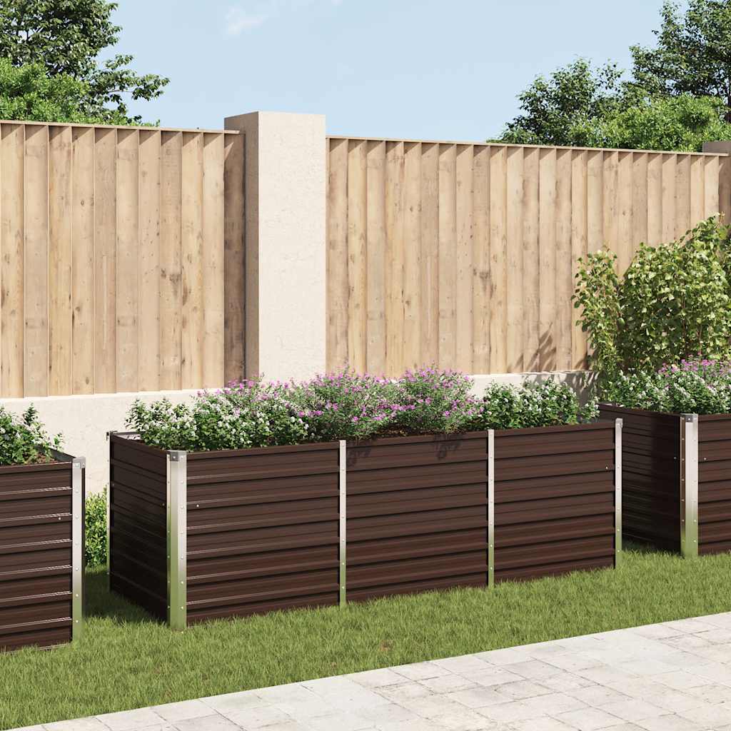 INSERT PLANTER VIDAXL 240X80X77 CM BRORN ACIER GALVANISÉ