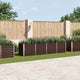Planter vidaxl inséré 320x80x77 cm brun en acier galvanisé