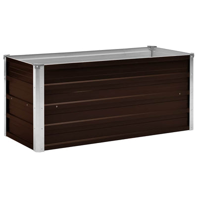 Planter vidaxl inséré 100x40x45 cm brun en acier galvanisé