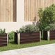 Planter vidaxl inséré 100x40x45 cm brun en acier galvanisé